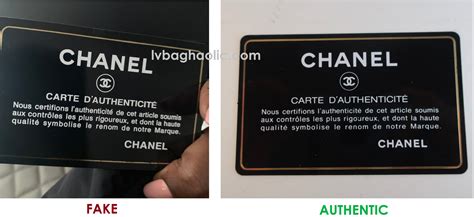 chanel authenticity card real or fake|chanel identification.